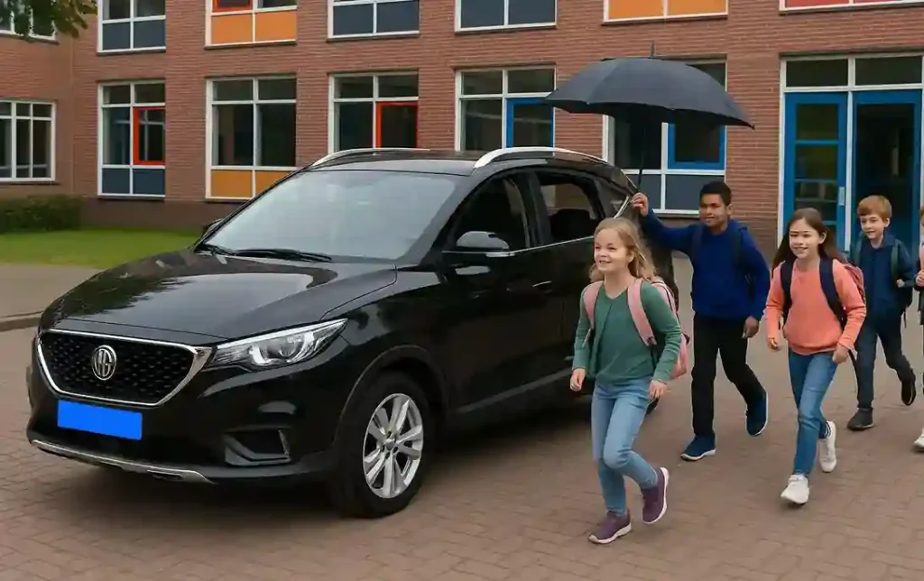 Taxi bij School